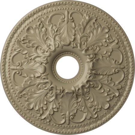 Ekena Millwork Ashley Ceiling Medallion (Fits Canopies up to 4 3/4"), 23 7/8"OD x 4"ID x 2 1/8"P, Gobi Desert CM23ASGDF